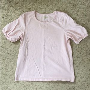 Pink Madewell Puff Sleeve Shirt